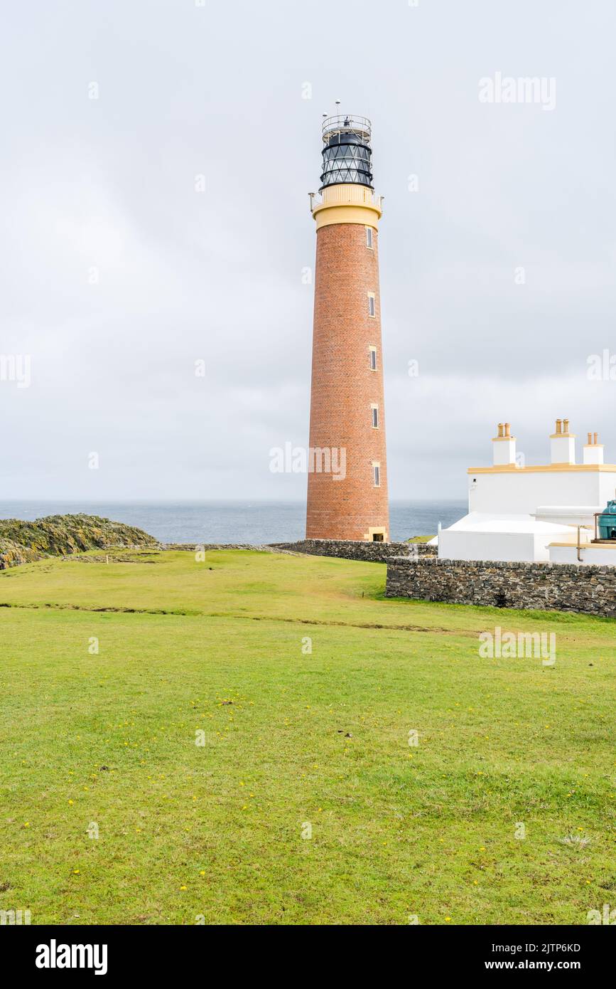 Bout du phare de Lewis sur l'île de Lewis, Écosse, Royaume-Uni Banque D'Images