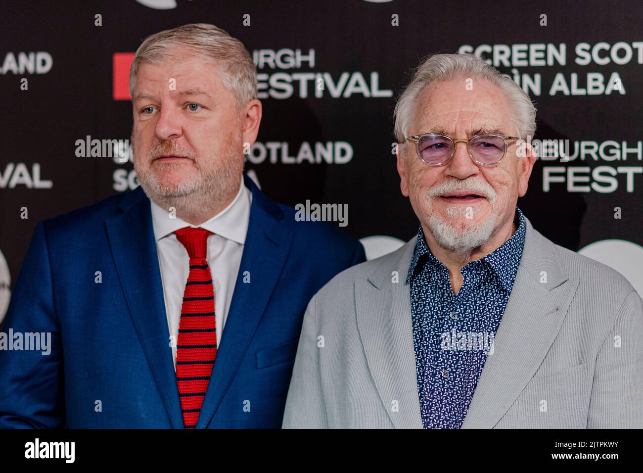 MSP Angus Robertson et l'acteur Brian Cox participent au festival de télévision d'Édimbourg au Centre international de conférences d'Édimbourg. Crédit: Euan Cherry Banque D'Images