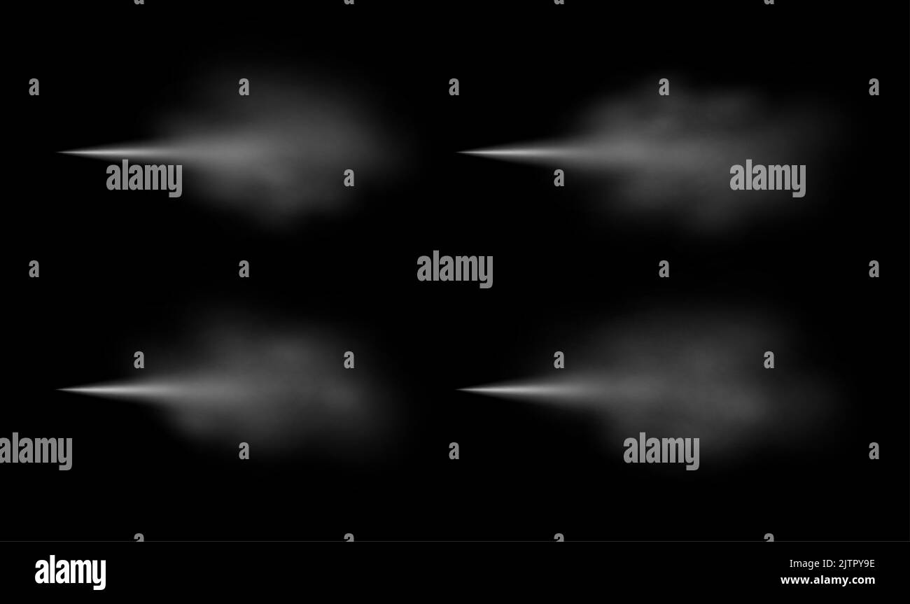 Effet de pulvérisation d'eau, brouillard cosmétique réaliste, kit de pulvérisation d'atomiseur transparent. Illustration de Vecteur