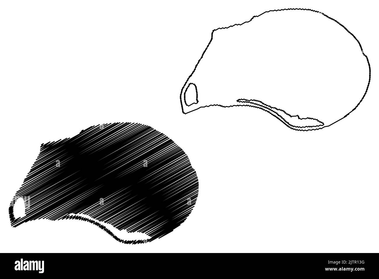 Klein Bonaire Island (Royaume des pays-Bas, Leeward Islands, Petites Antilles, Cenrtal America, Caraïbes Islands) illustration vectorielle de la carte, sCRIB Illustration de Vecteur