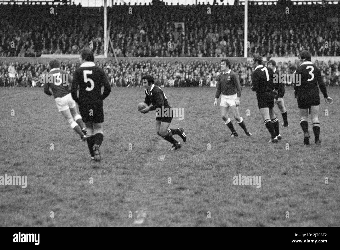 Llanelli RFC contre Nouvelle-Zélande All Blacks (31/10/72) - Banque D'Images