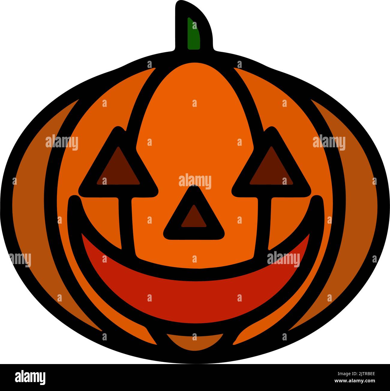 Vector Icon og Halloween célébration citrouille. Tête de lanterne avec un sourire diabolique. Illustration de Vecteur