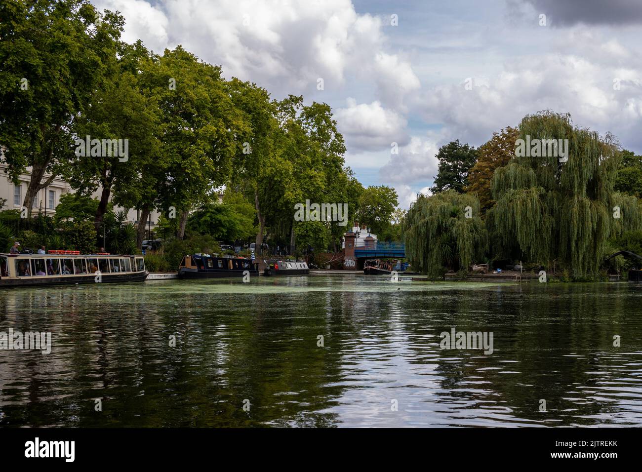 Little Venice, Maida Vale, offrant des excursions en bateau le long du canal le long de la ville de Camden. Little Venice est un endroit de beauté et une destination touristique à Londres Banque D'Images