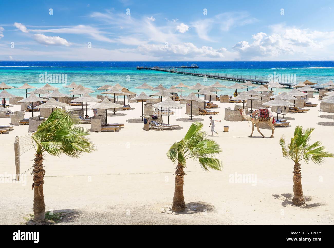 Paysage avec trois coins plage de fayrouz à Marsa Alam, Egypte Banque D'Images