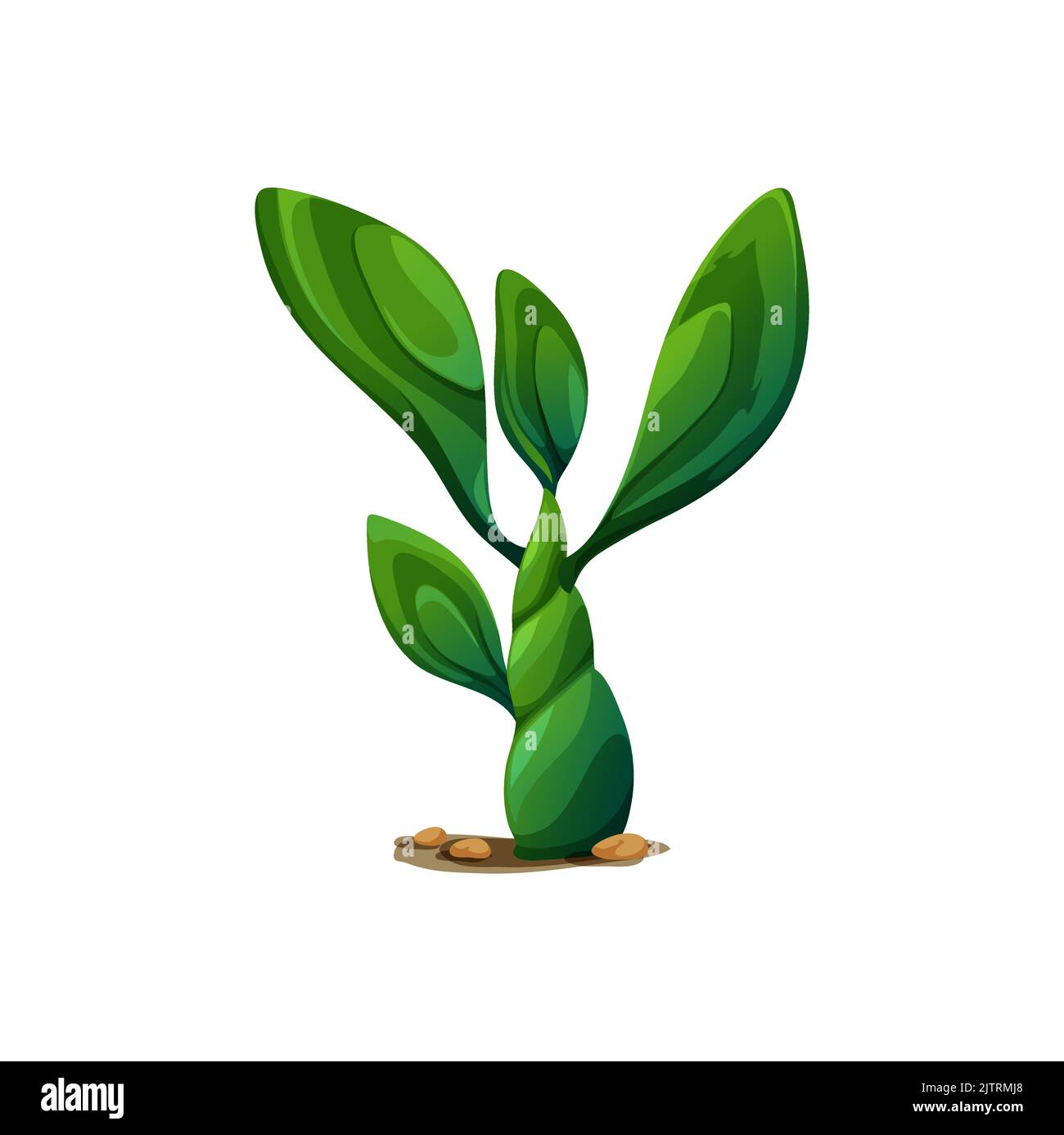 Dessin animé botanique plante succulente de cactus avec des pointes, plante exotique siècle fleur d'aloès américaine, Cinco de Mayo et Dia de los Muerto décoration de vacances Illustration de Vecteur