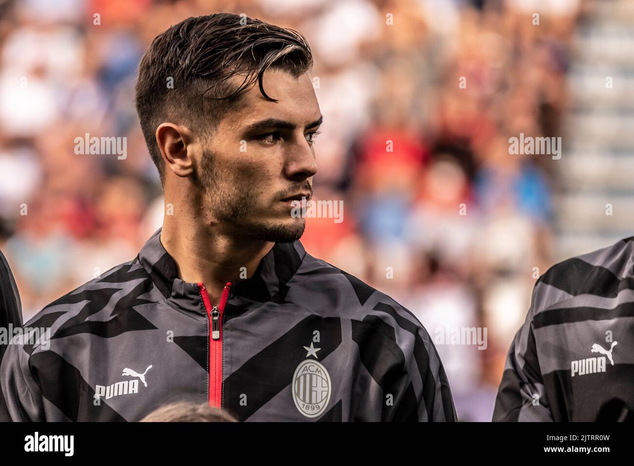 Brahim Diaz (Milan) Lors du match italien 'erie A' entre Sassuolo 0-0 Milan au stade Mapei sur 30 août 2022 à Reggio Emilia, Italie. (Photo de Maurizio Borsari/AFLO) Banque D'Images