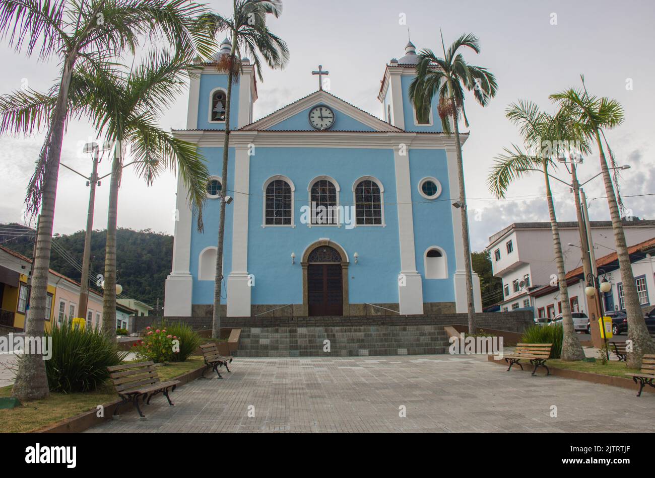 Église notre Dame de la Miséricorde à Rio Claro à Rio de Janeiro, Brésil - 4 janvier 2015 : une belle église construite par des esclaves au XVIIIe siècle située à t Banque D'Images