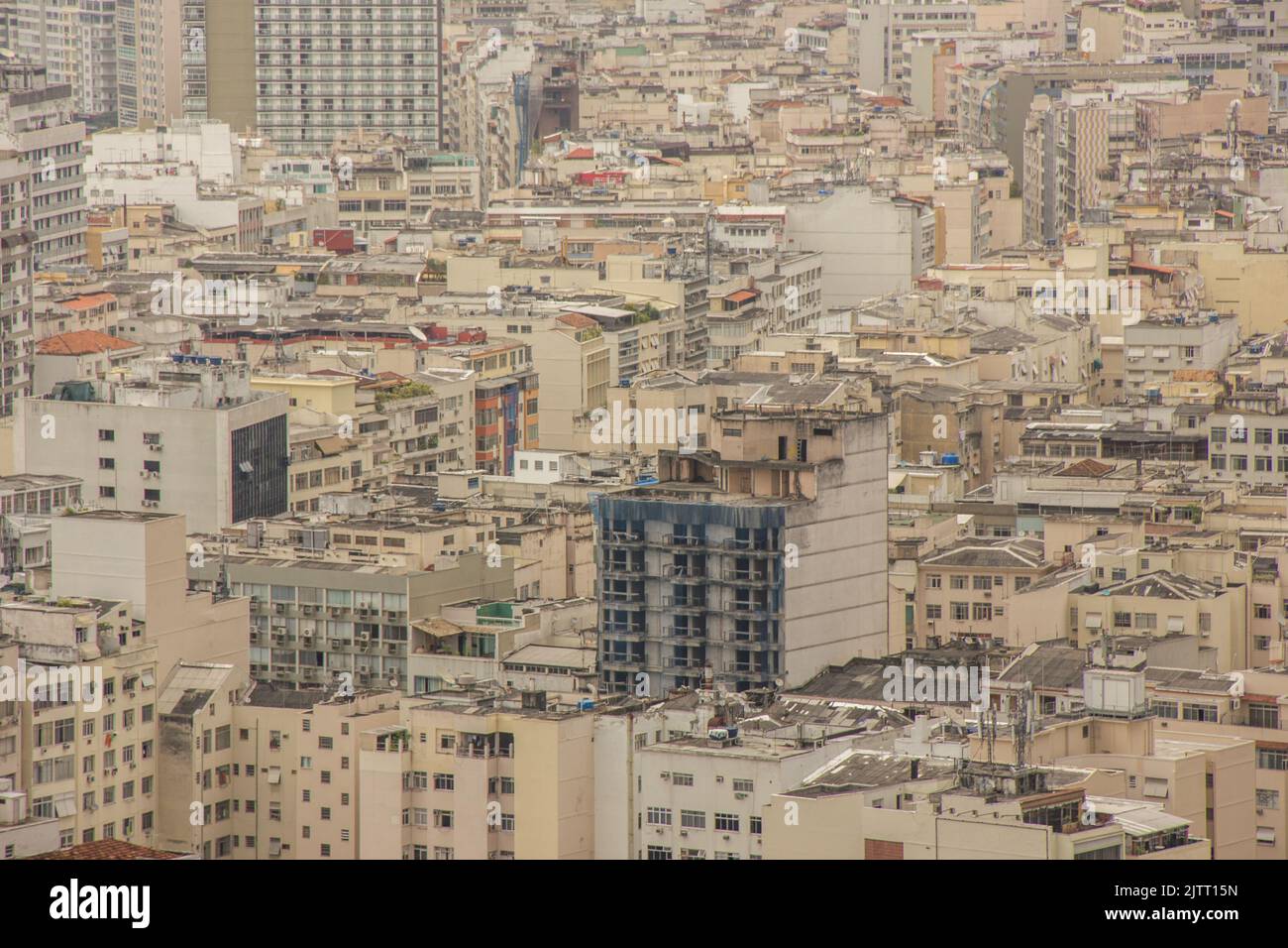 Vue aérienne du quartier de copacabana à Rio de Janeiro, Brésil. Banque D'Images