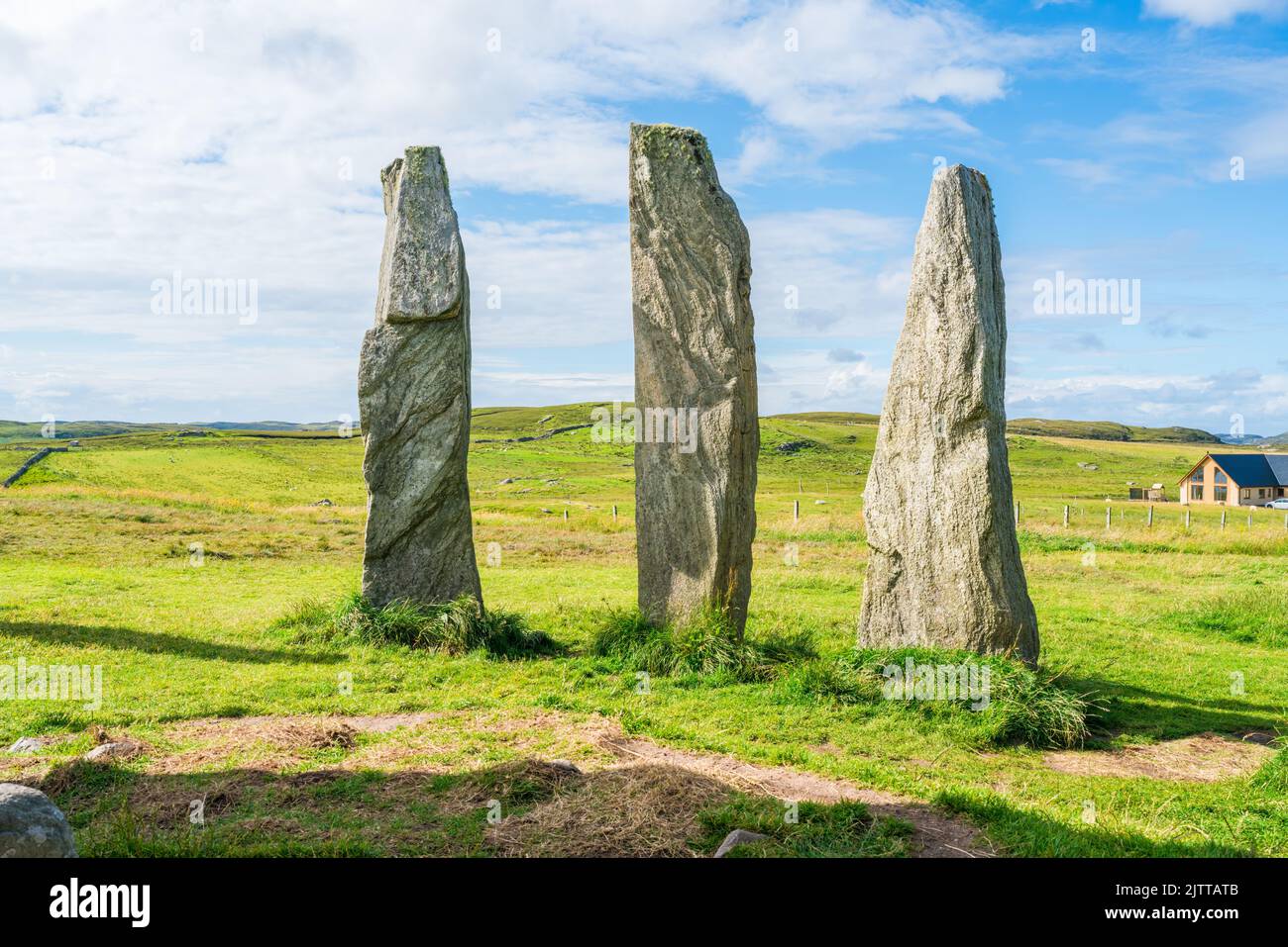 Callanish, Stones debout, Isle of Lewis, Outer Hebrides, Écosse, Royaume-Uni Banque D'Images