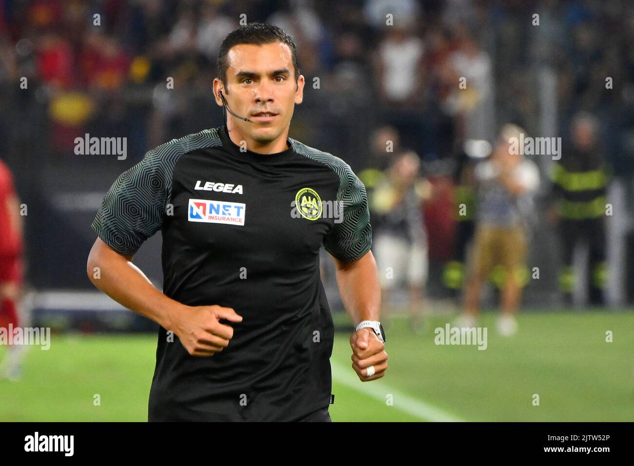 Rome, Italie, Italie. 30th août 2022. Arbitre Marco Piccinini pendant les 4th jours de la série A Championship entre A.S. Roma vs A.C. Monza le 30th août 2022 au Stadio Olimpico à Rome, Italie. (Credit image: © Domenico Cippitelli/Pacific Press via ZUMA Press Wire) Banque D'Images