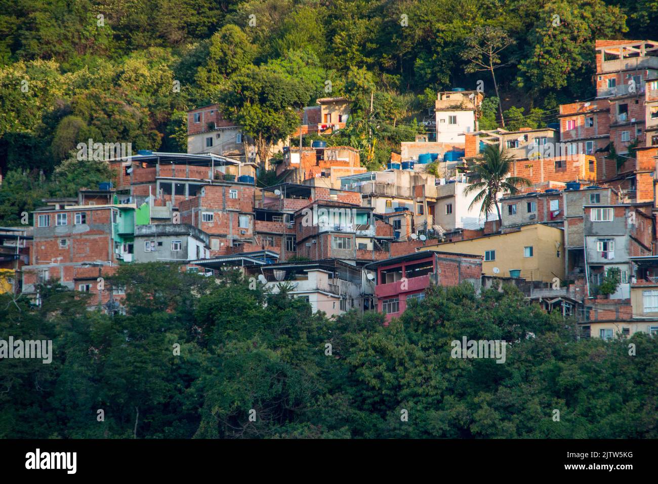 Bidonville de Tabajara à rio de janeiro. Banque D'Images