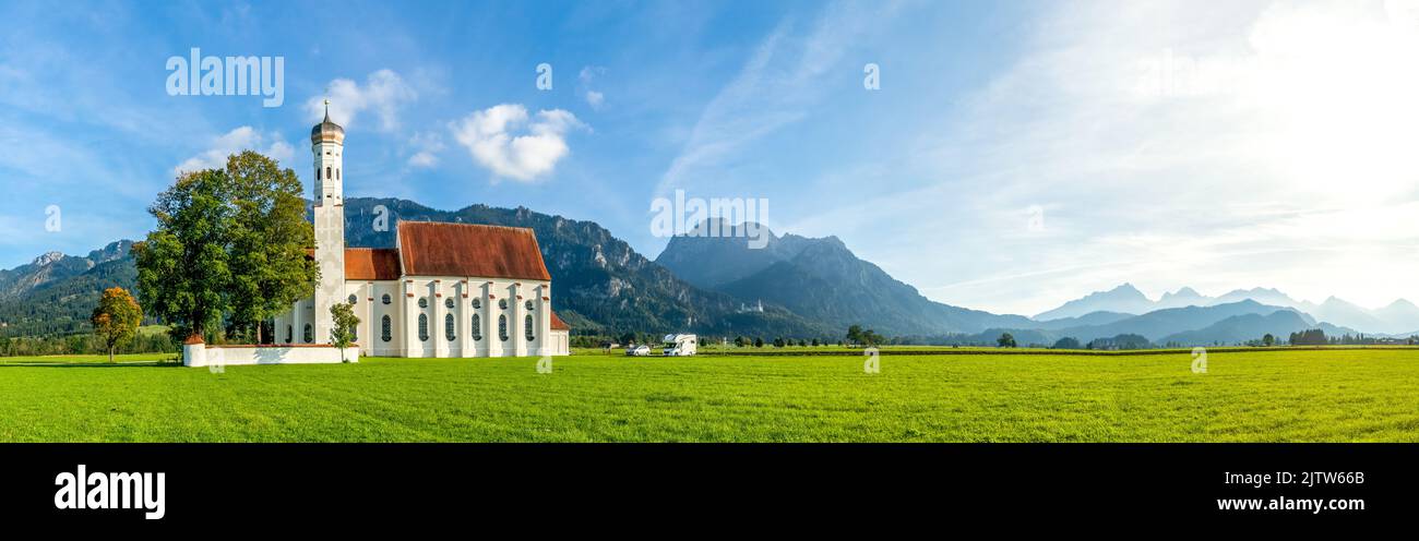 Église Saint-Coloman à Schwangau, Bavière, Allemagne Banque D'Images