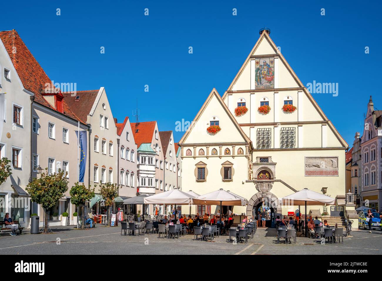 Marché, Weiden à Oberpfalz, Bavière, Allemagne Banque D'Images