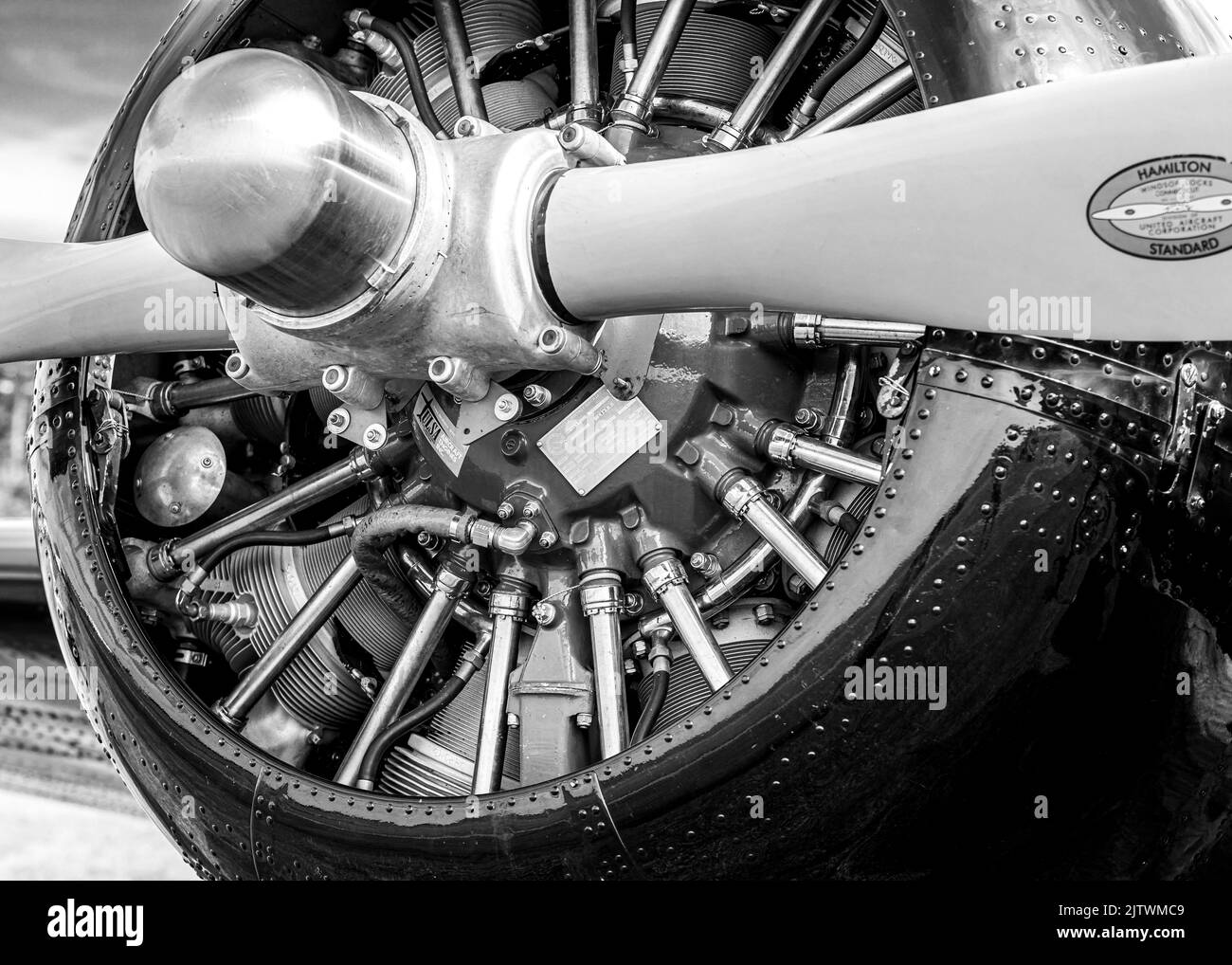 L'incroyable équipe Aeroshell au salon Stuart Air Show Banque D'Images