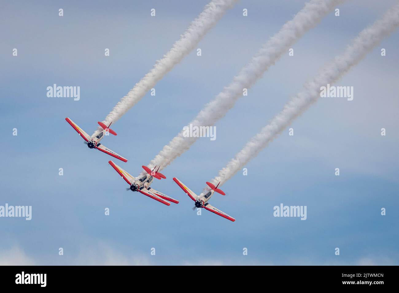 L'incroyable équipe Aeroshell au salon Stuart Air Show Banque D'Images