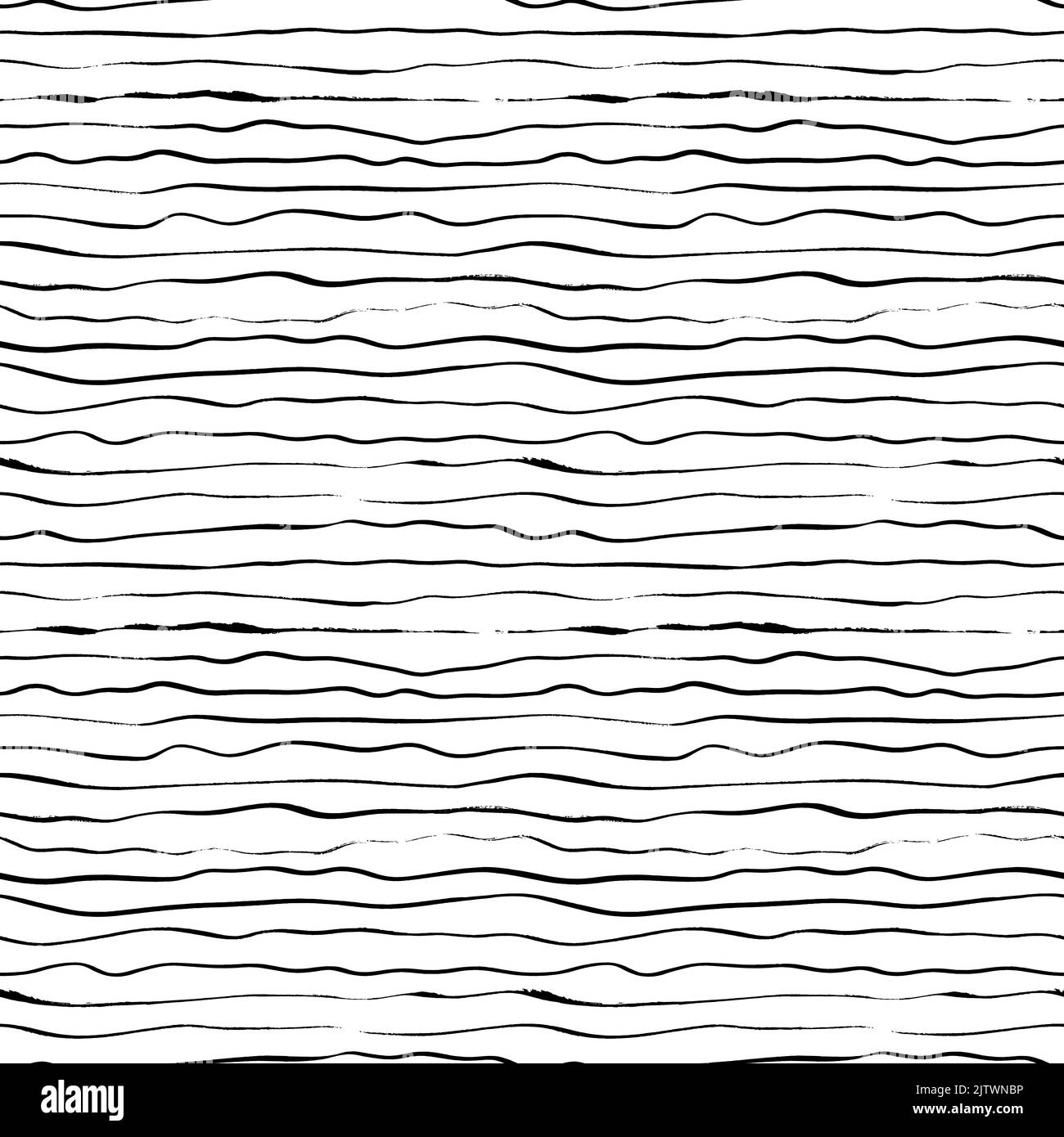 Fines lignes horizontales dessinées à la main, motif sans couture. Illustration de Vecteur