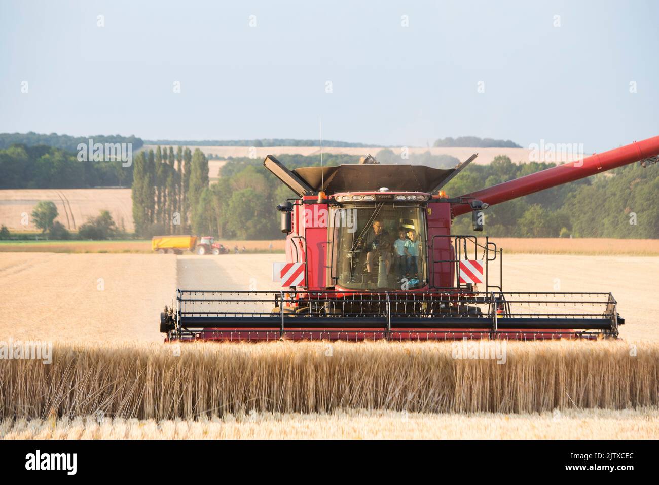 France 3 Centre Val De Loire Direct Moissonneuse-batteuse au travail dans un champ d'orge, Département d