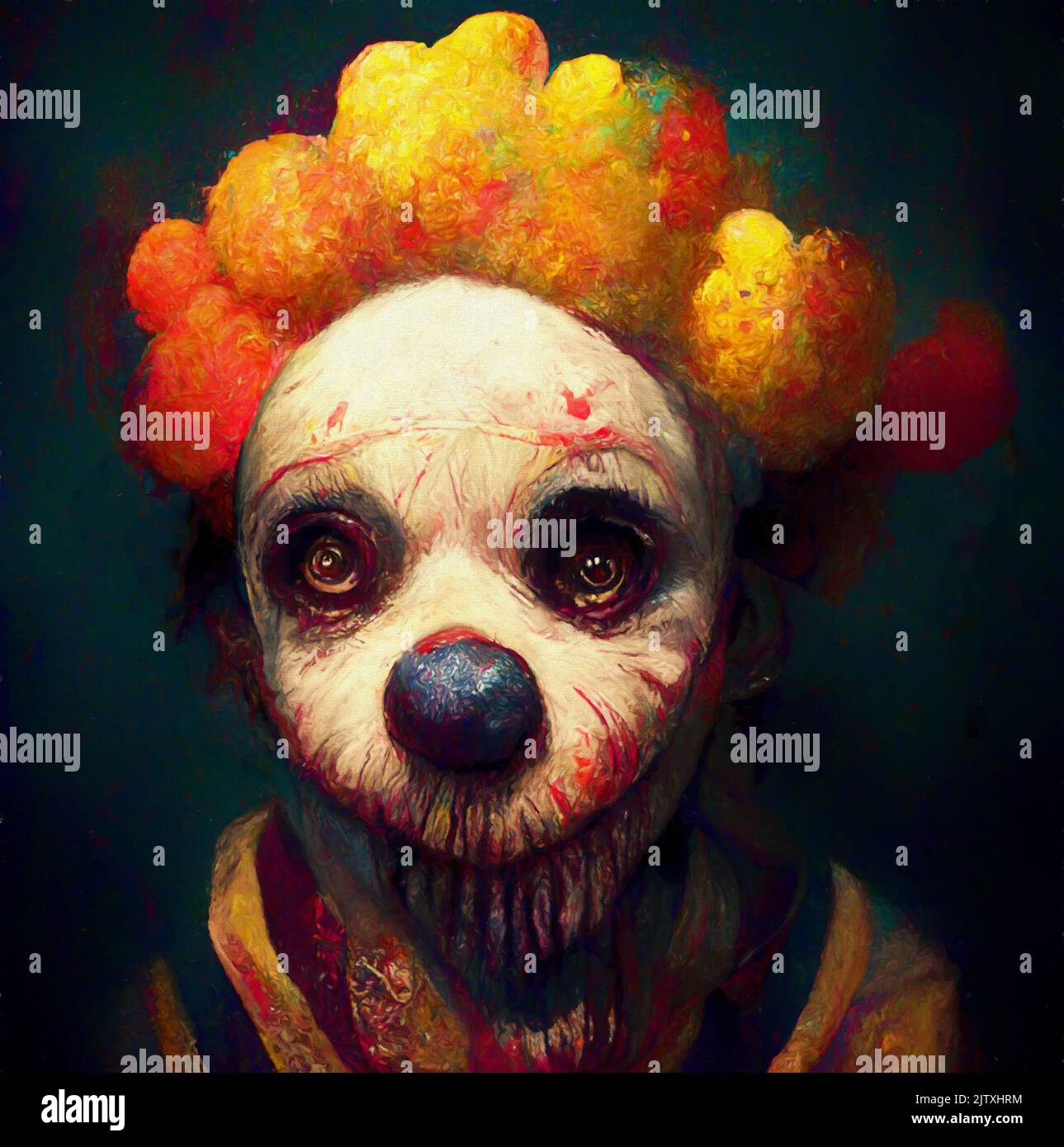 Peinture de clown tueur Banque D'Images