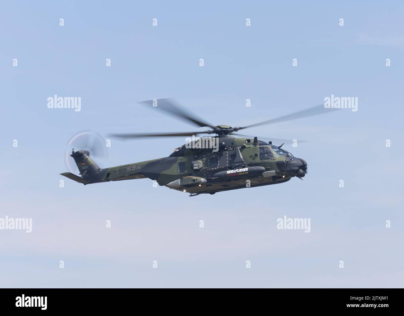 NHIndustries NH90 hélicoptère multirôle à l'exposition au Royal International ait Tattoo 2022 Banque D'Images