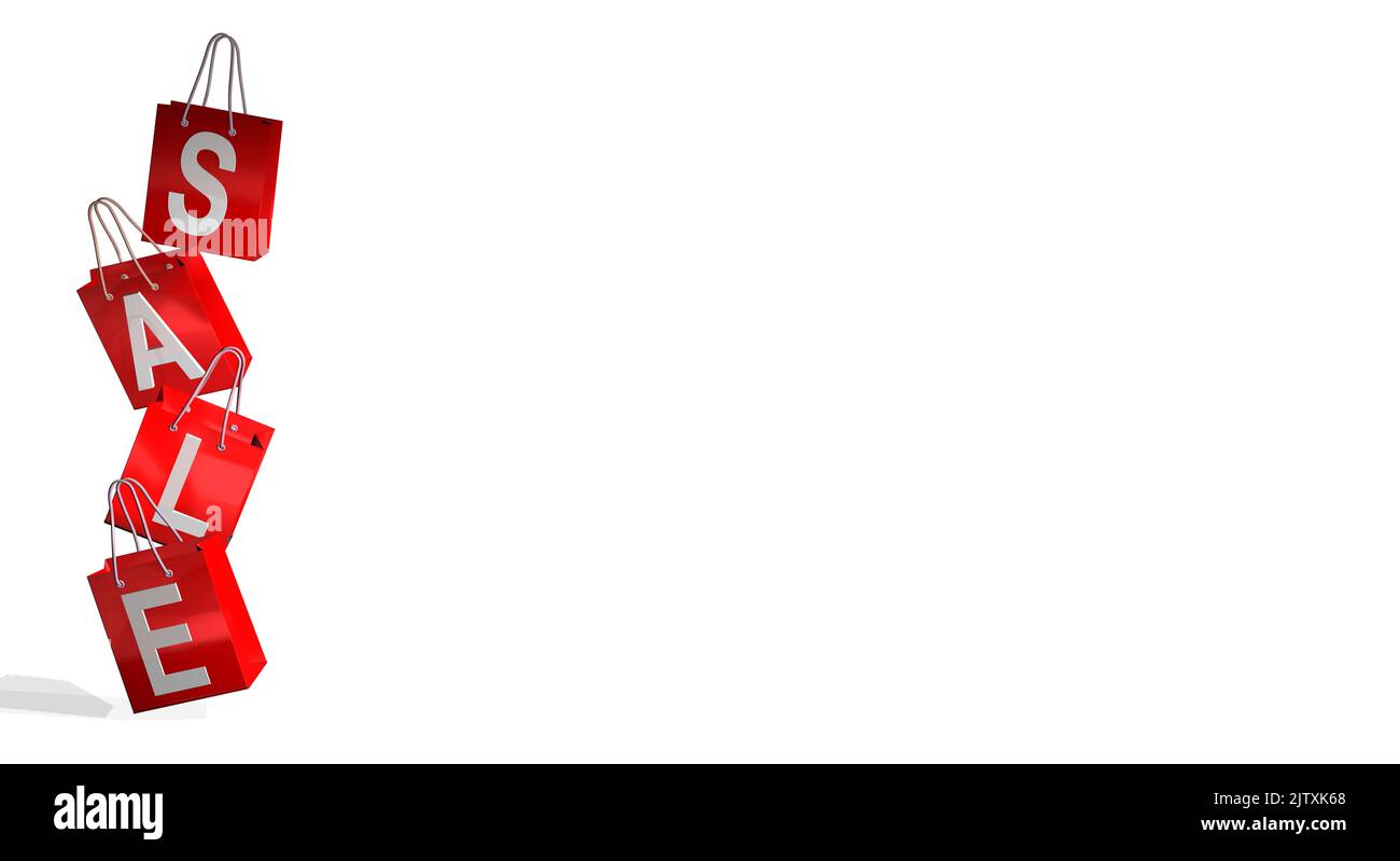 3D arrière-plan de vente bannière mode porte-sac sacs avec texte de vente et espace de copie arrière-plans idéaux pour la promotion publicitaire carte de vente ou événement de vente Banque D'Images