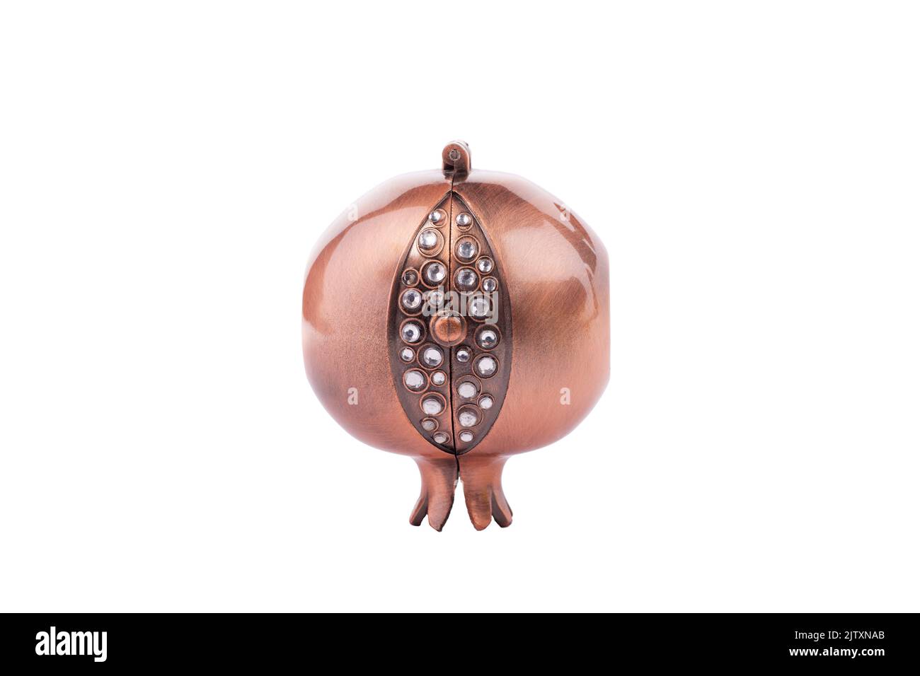 Grenade en métal souvenir avec pierres pour le nouvel an juif, Rosh Hashanah Banque D'Images