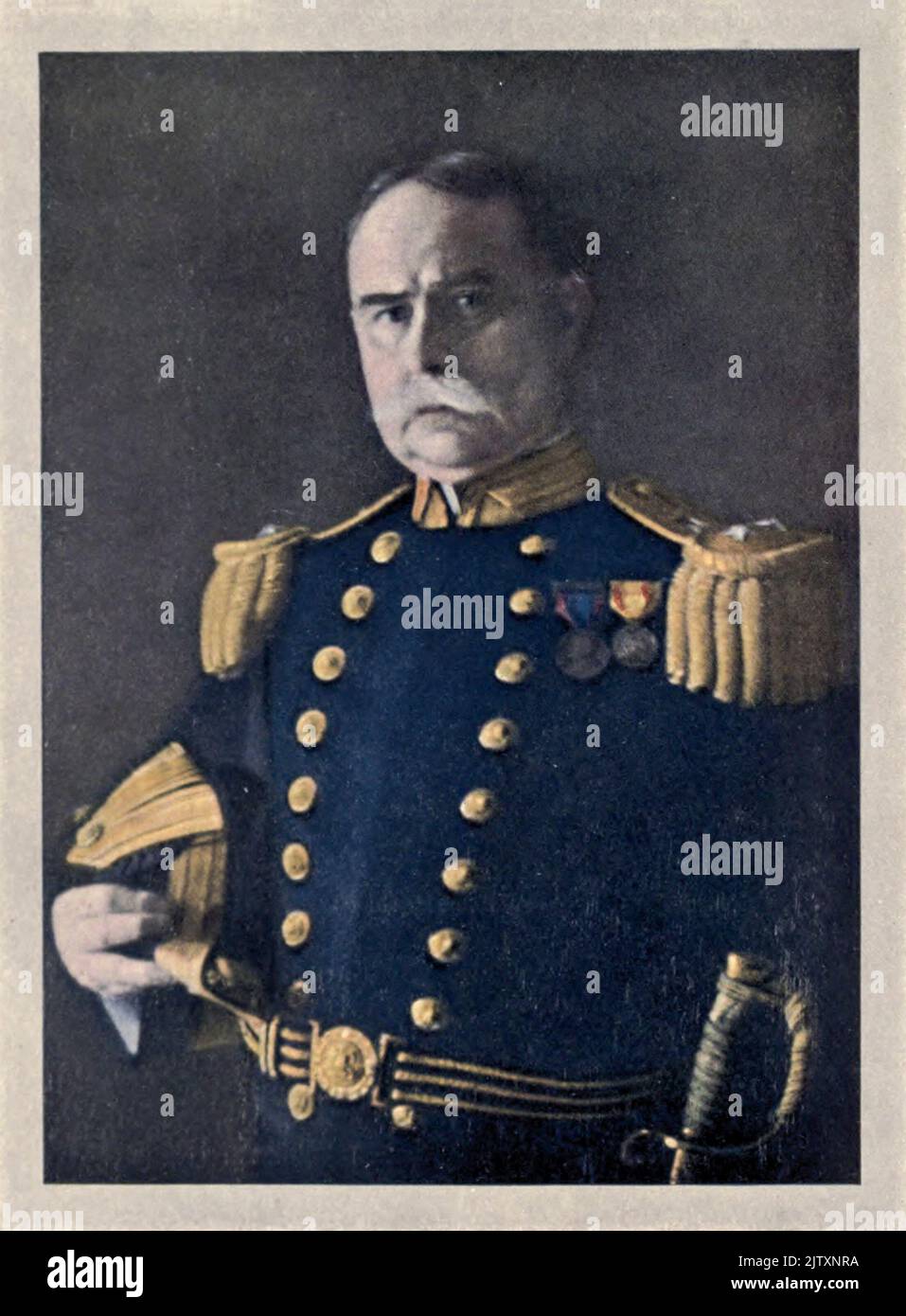 CONTRE-AMIRAL AUSTIN M. KNIGHT, U. S. N. Austin Melvin Knight (16 décembre 1854 – 26 février 1927) était un amiral de la Marine américaine. Il a été commandant en chef de la flotte asiatique des États-Unis de 1917 à 1918. Banque D'Images
