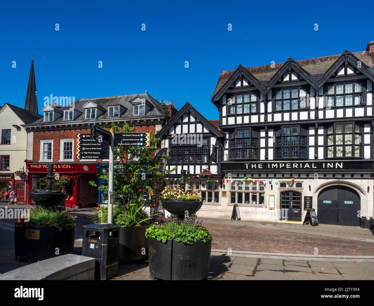 L'Imperial Inn sur Widemarsh Street à Hereford Herefordshire Angleterre Banque D'Images