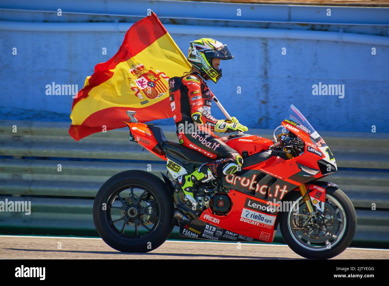 Alvaro Bautista gagnant Super Bike Round Misano 2022 Banque D'Images