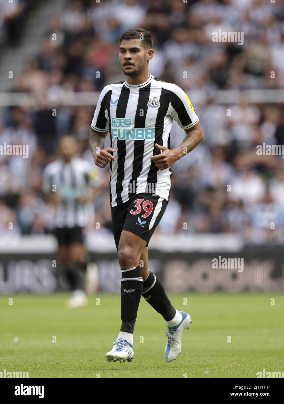 Photo du dossier datée du 06-08-2022 de Bruno Guimaraes. Le patron de Newcastle, Eddie Howe, espère que les hommes clés Bruno Guimaraes et Allan Saint-Maximin repartiront pour le samedi Premier League clash avec Crystal Palace. Date de publication : vendredi 2 septembre 2022. Banque D'Images