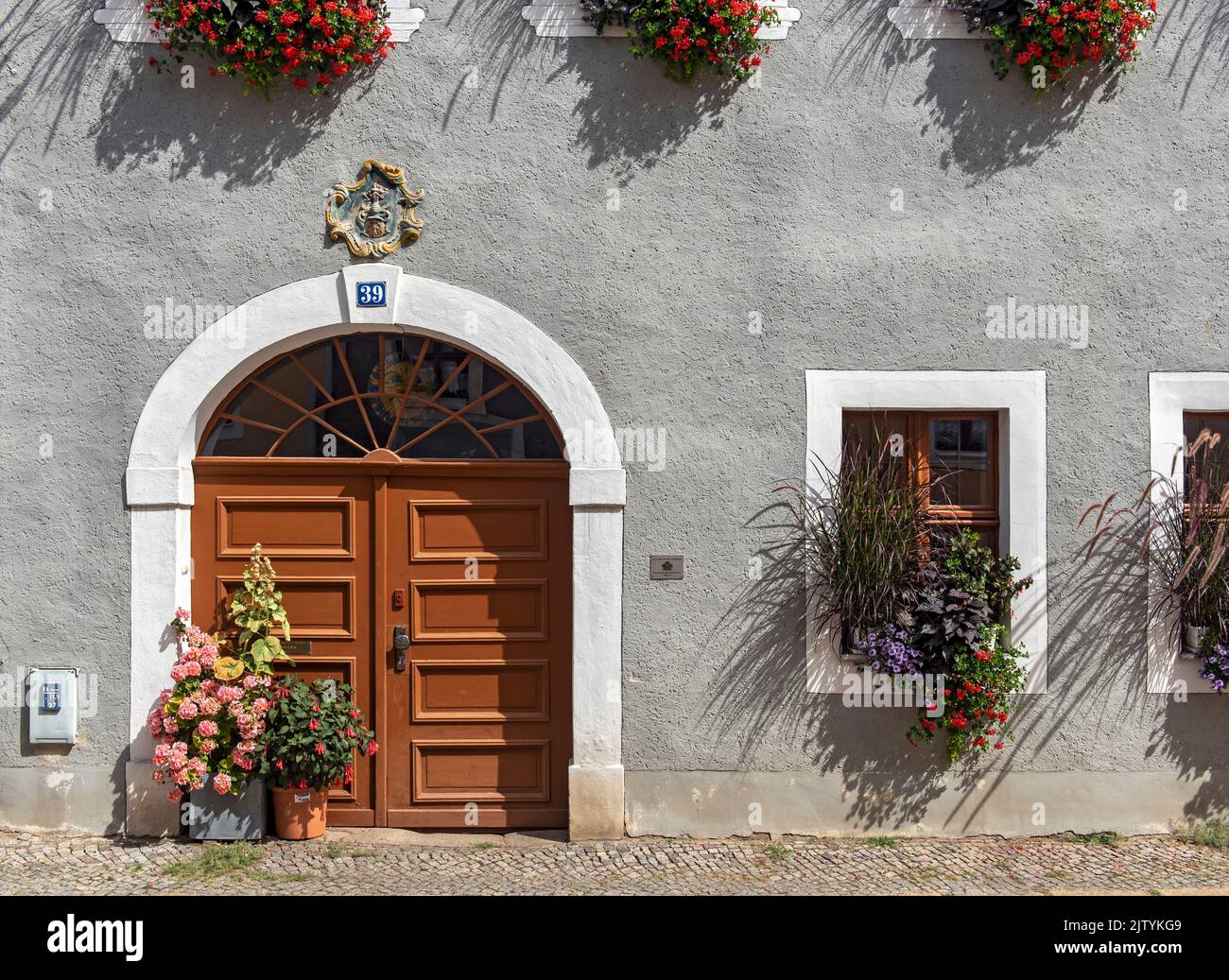 Portal, Steinweg Street, Nikolaivorstadt, Görlitz (Goerlitz), Allemagne Banque D'Images