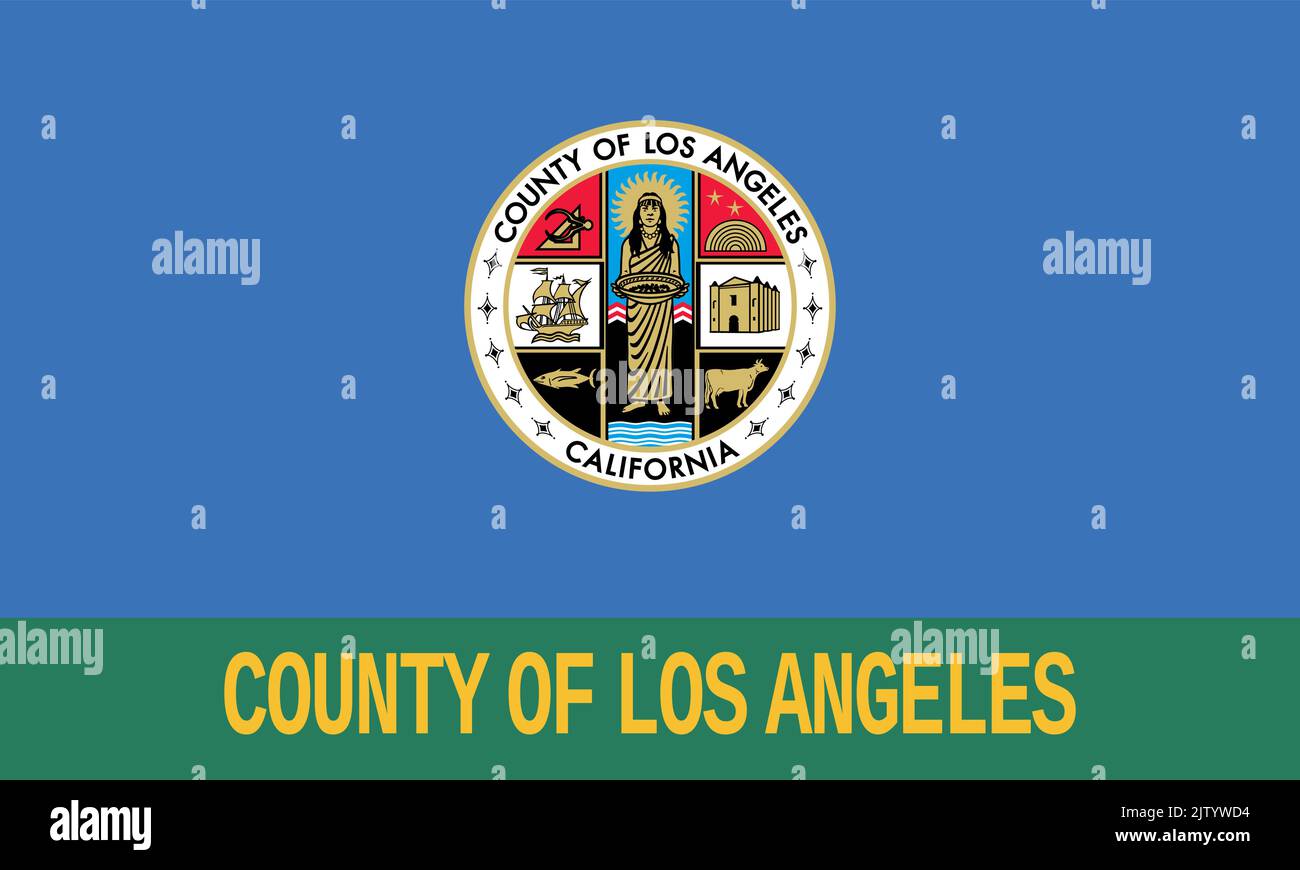 Drapeau vectoriel du comté de Los Angeles, dans le sud de la Californie Illustration de Vecteur