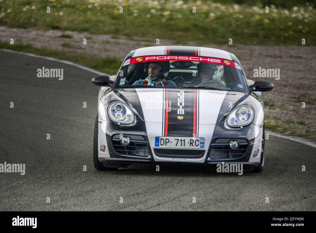 rencontre porsche sur le circuit de vitesse d'Abbeville, porsche 911 993, panamera, carrera, gts. Banque D'Images