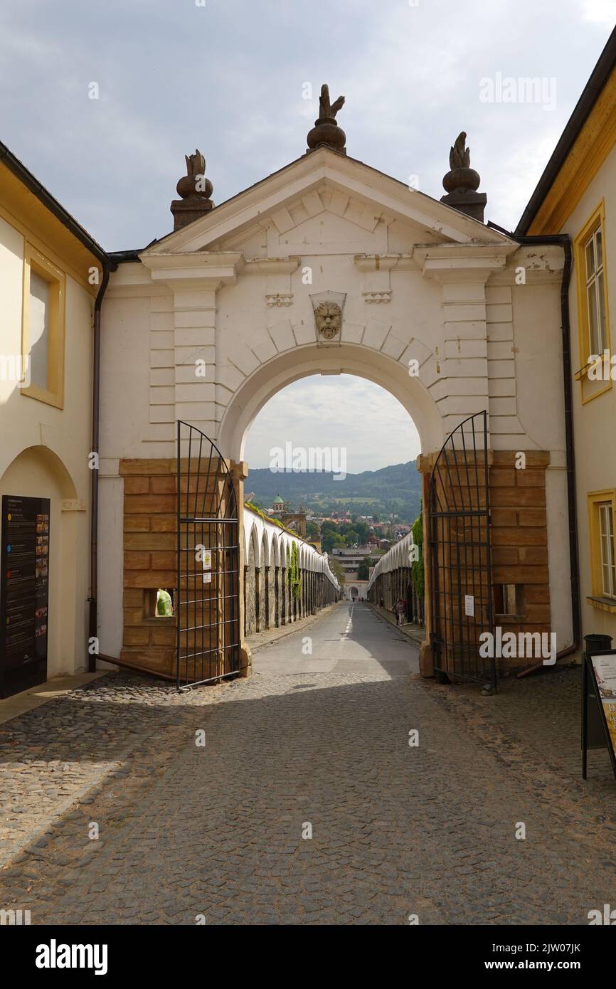Long Drive, Château de Decin, ville de Decin, République tchèque, Europe de l'est Banque D'Images