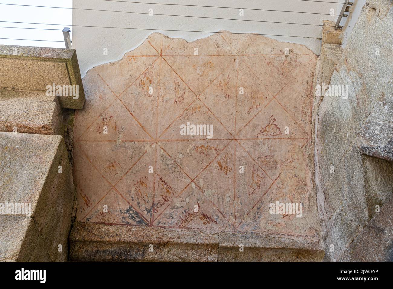 Boveda de Mera, Espagne. Le temple romain de Santalla ou Santa Eulalia, dédié à la déesse Cybele Banque D'Images