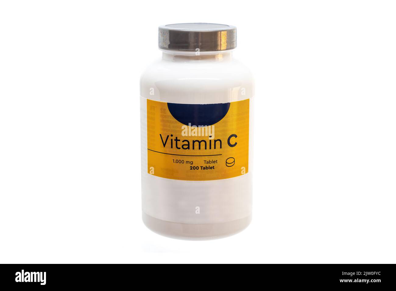 Bouteille de pilules de vitamine C 1,000 mg ( 1g ) Banque D'Images