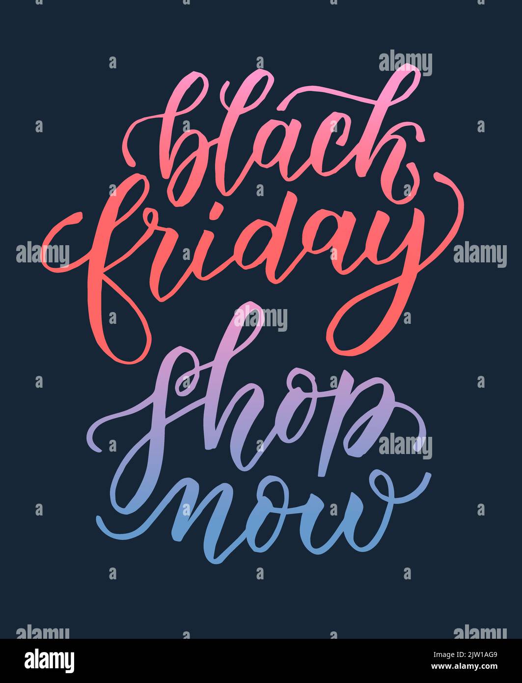 Black Friday, Magasinez maintenant. Calligraphie moderne à la brosse, citation à la main. Illustration vectorielle. Illustration de Vecteur