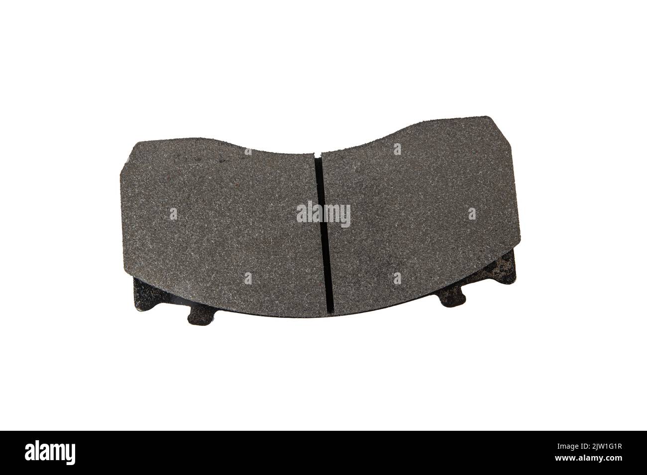 Jeu de plaquettes de frein du chariot. Pièces de frein sur fond blanc plaquettes de frein, guides, cylindres. Pièces de rechange pour l'entretien du véhicule. Banque D'Images