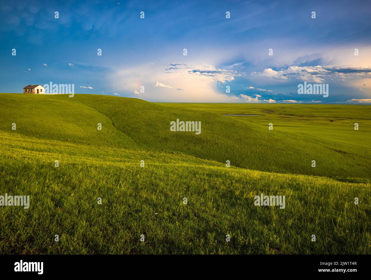 Ferme abandonnée dans la campagne du Dakota du Sud, près de Belle Fourche Banque D'Images