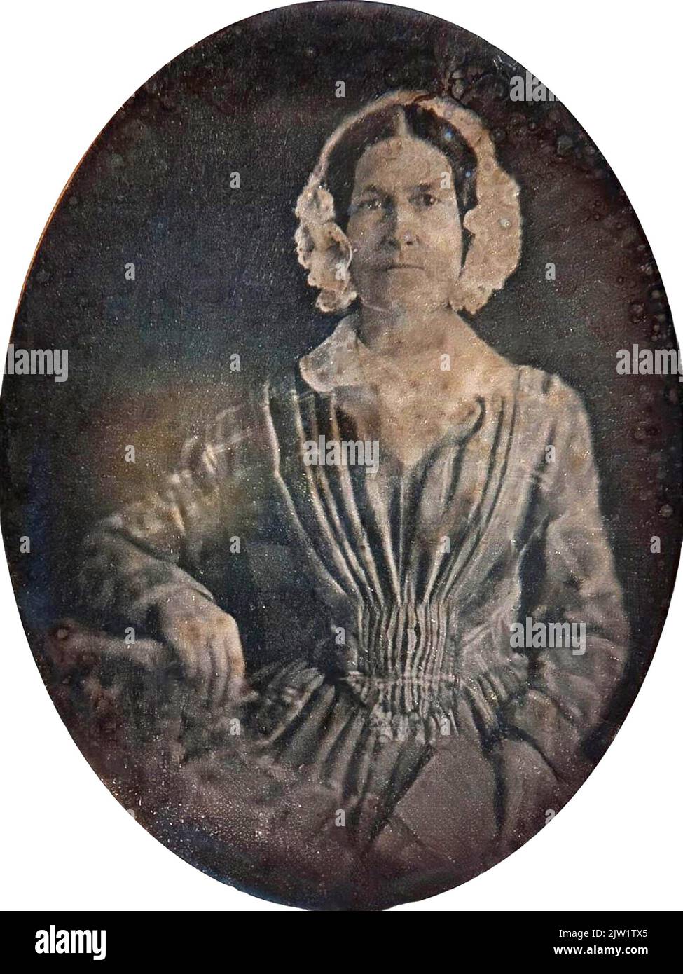 Une des 2 photographies connues de la première dame Margaret Taylor, épouse du Président Zachary Taylor. Banque D'Images