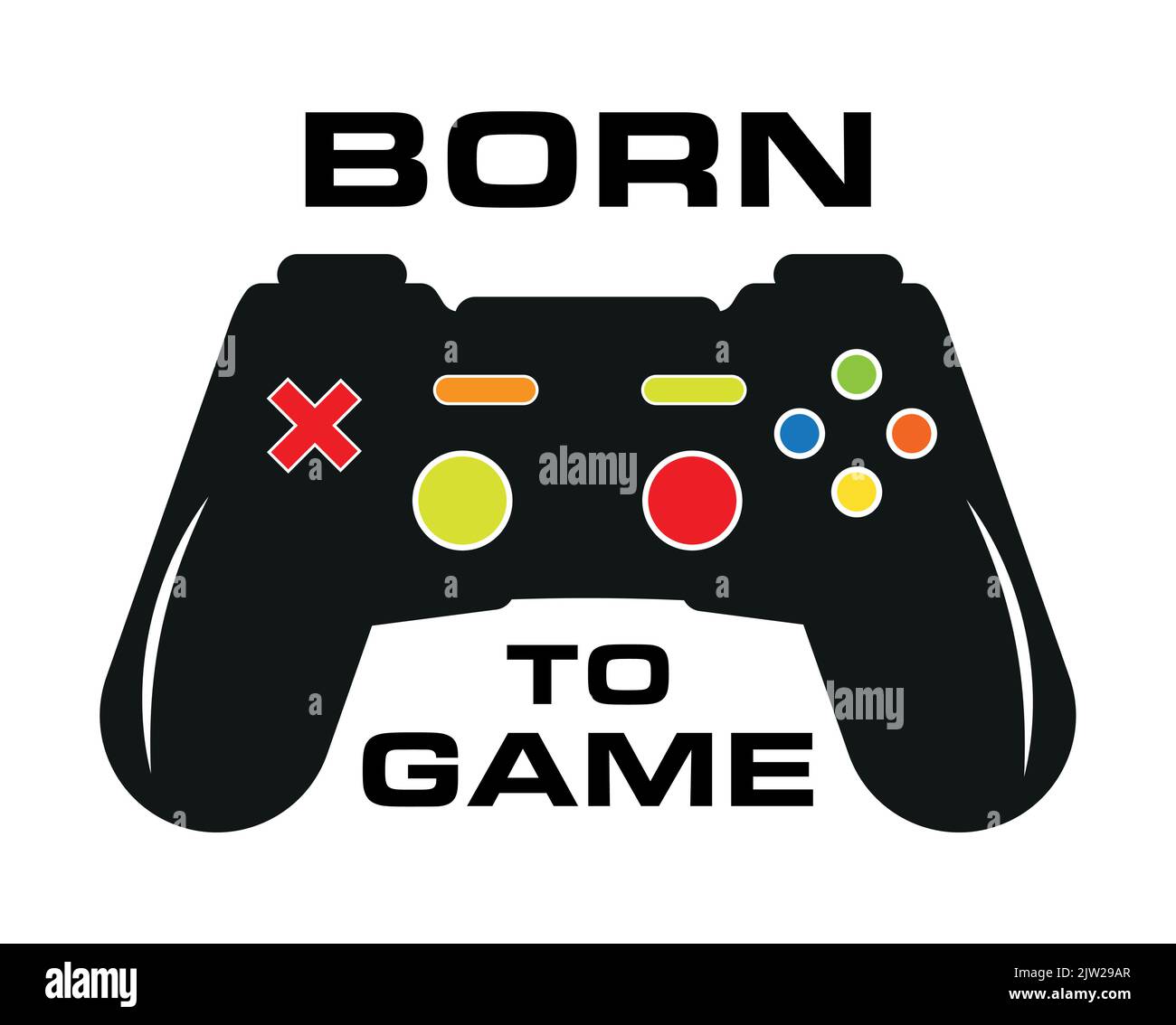 Born to Game - illustrateur vectoriel coloré Illustration de Vecteur