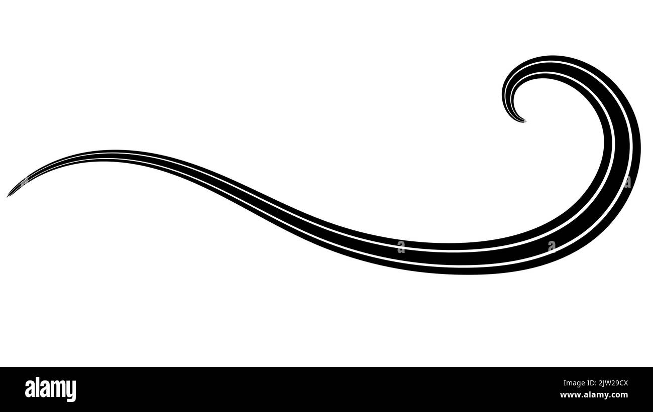 Ligne de courbe SWISH forme de vecteur Swososh tourbillon comme des motifs vague Illustration de Vecteur