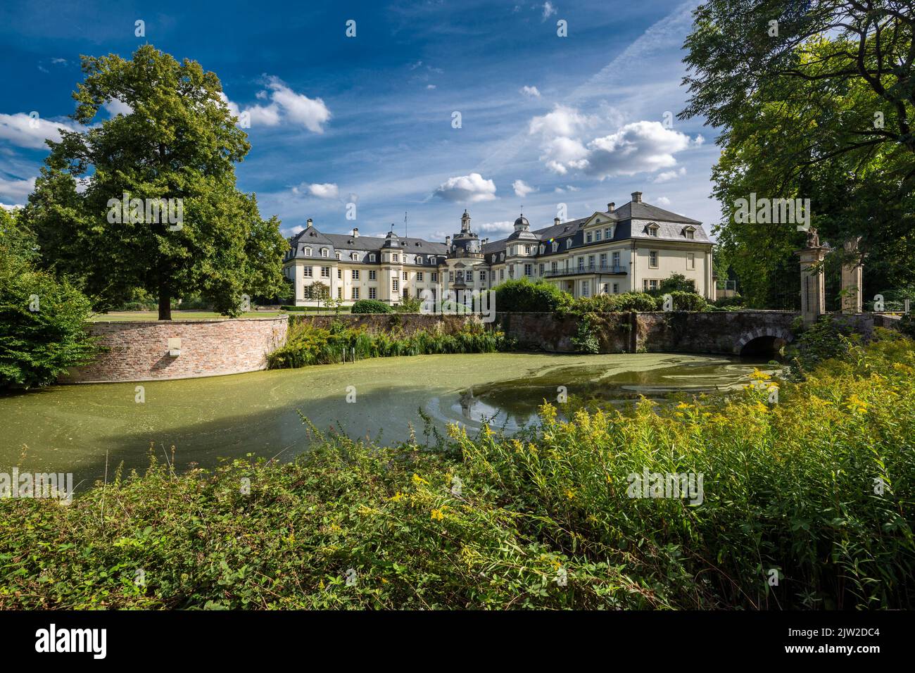 Allemagne, Rosendahl, Baumberge, Westmuensterland, Muensterland, Westphalie, Rhénanie-du-Nord-Westphalie, NRW, Rosendahl-Osterwick, Château de Varlar, Château amarré, fossé, ancien Stift Varlar, monastère prémonstratensien Banque D'Images