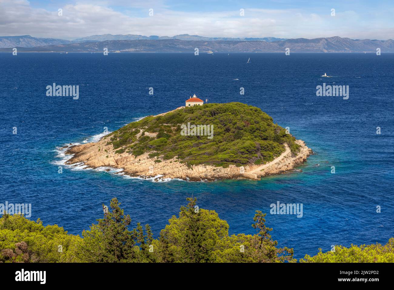 Fort George, Île de vis, Dalmatie, Croatie Banque D'Images