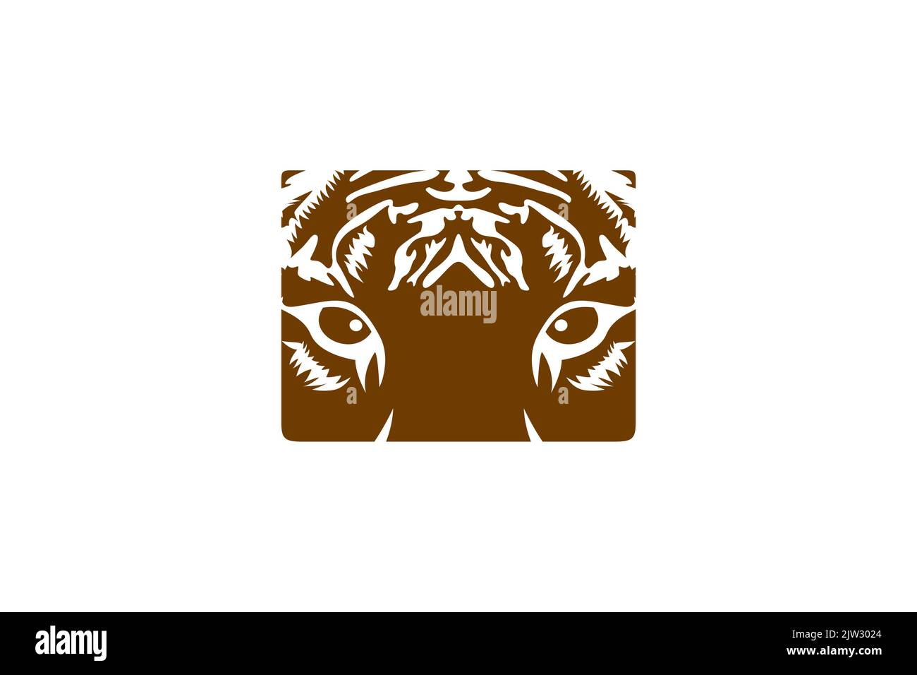 Logo Tiger regard, logo Tiger Eyes face Vector Design Illustration de Vecteur
