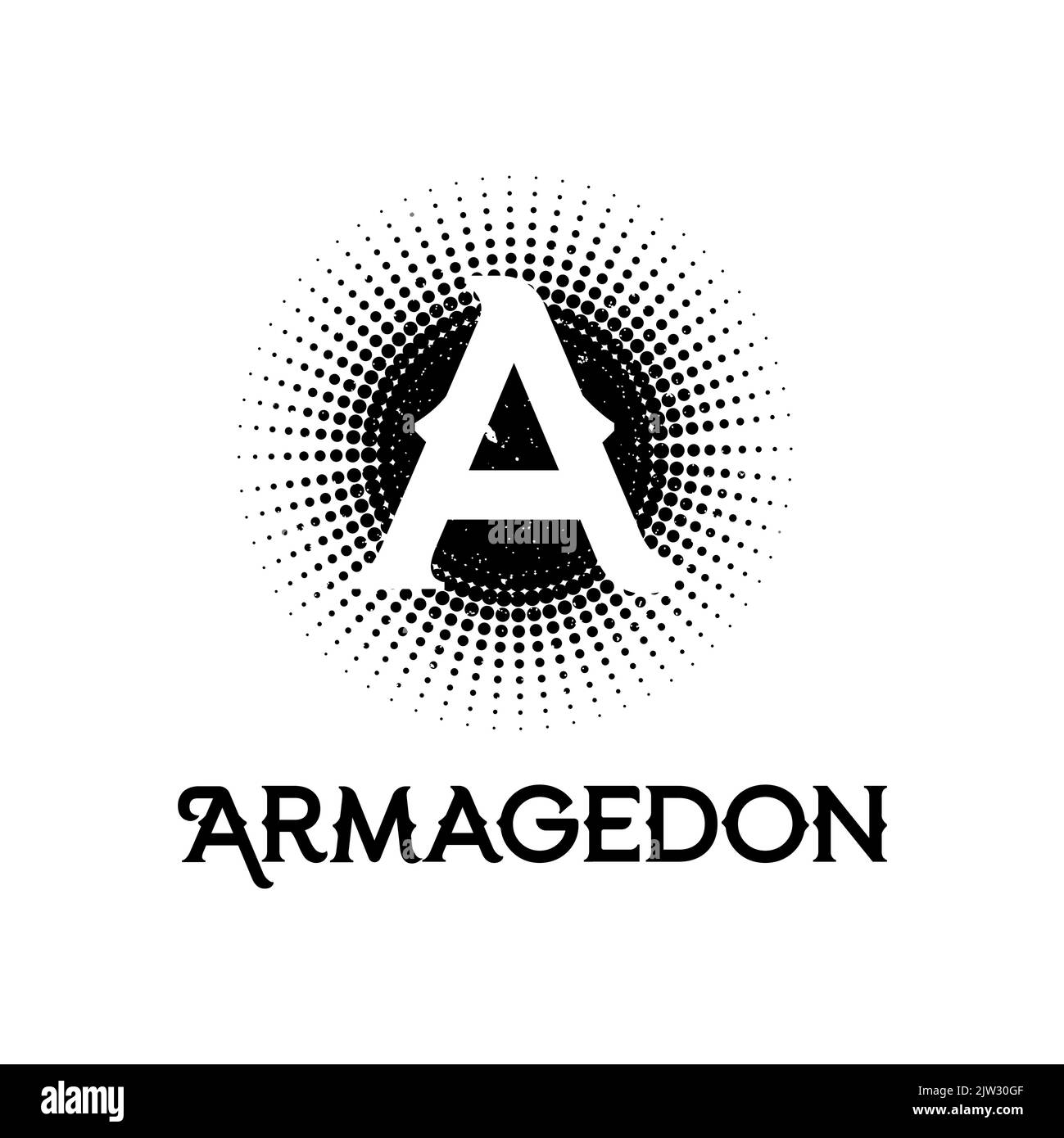 Créez un logo avec une texture demi-ton rustique Illustration de Vecteur