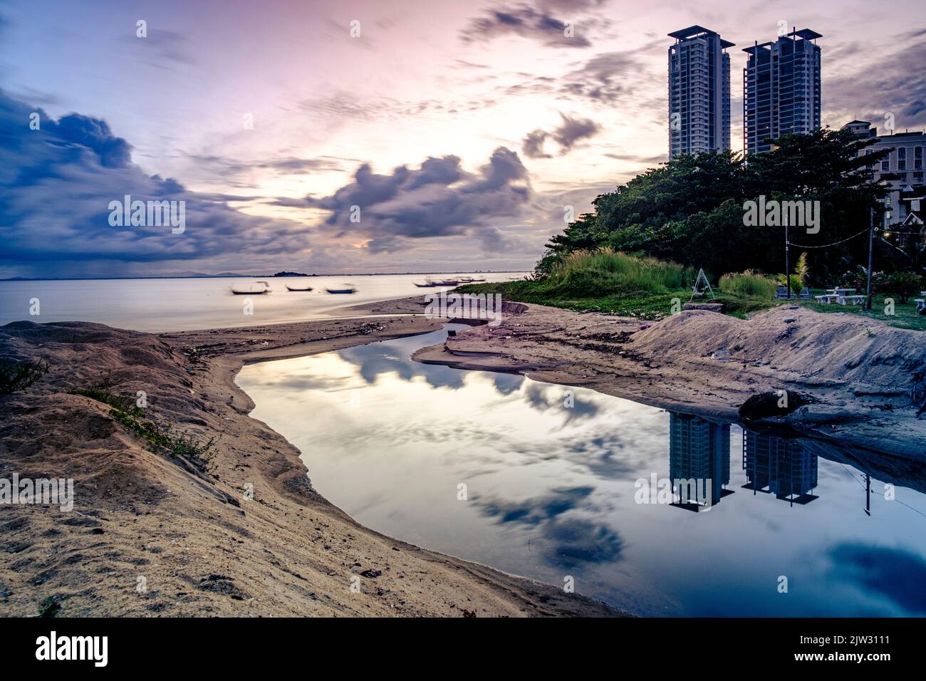 Images du lever et du matin dans la région de Penang Banque D'Images