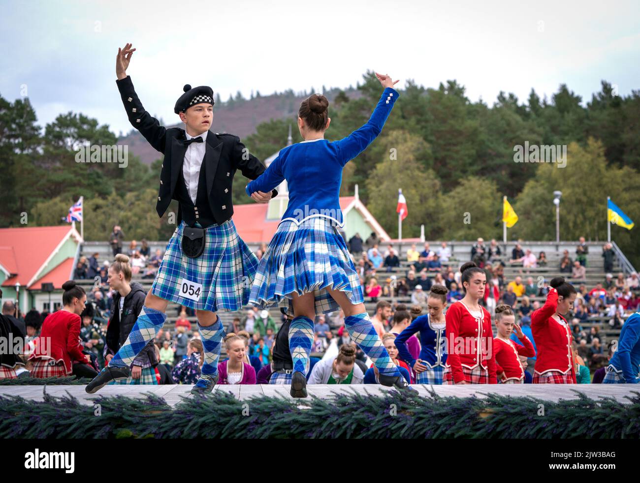 Danseuses des Highlands pendant la compétition au rassemblement de