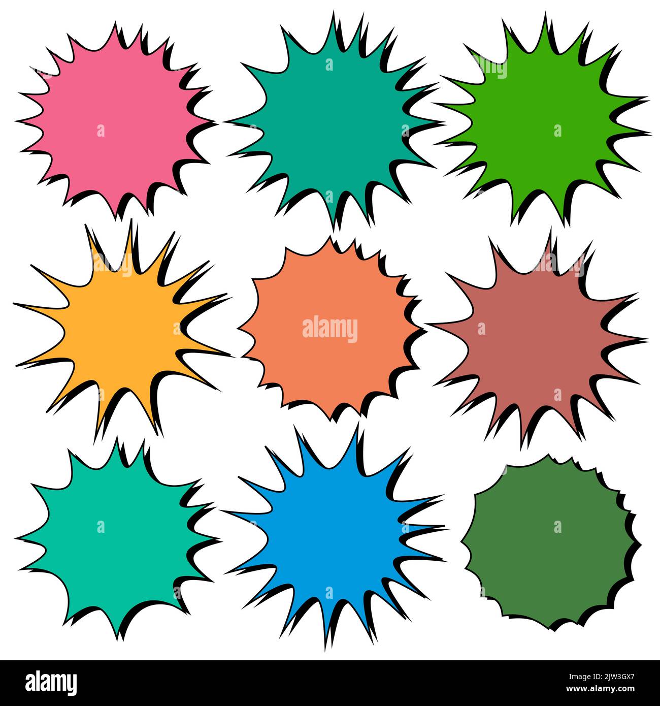 Bulle accent ballon discours, héros bande dessinée explosion pop art Illustration de Vecteur
