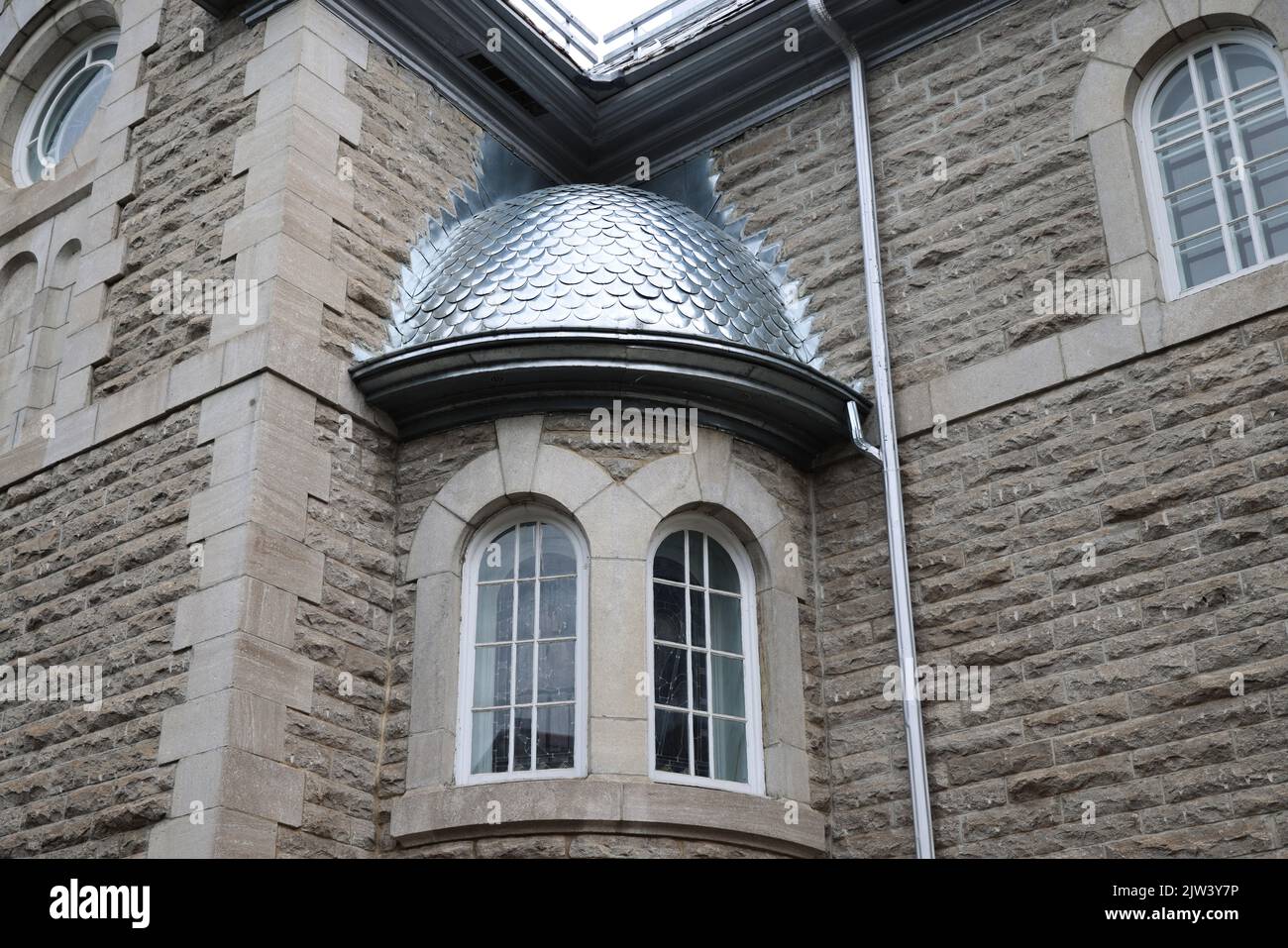 Détail extérieur de la chapelle Ursuline au Québec Banque D'Images