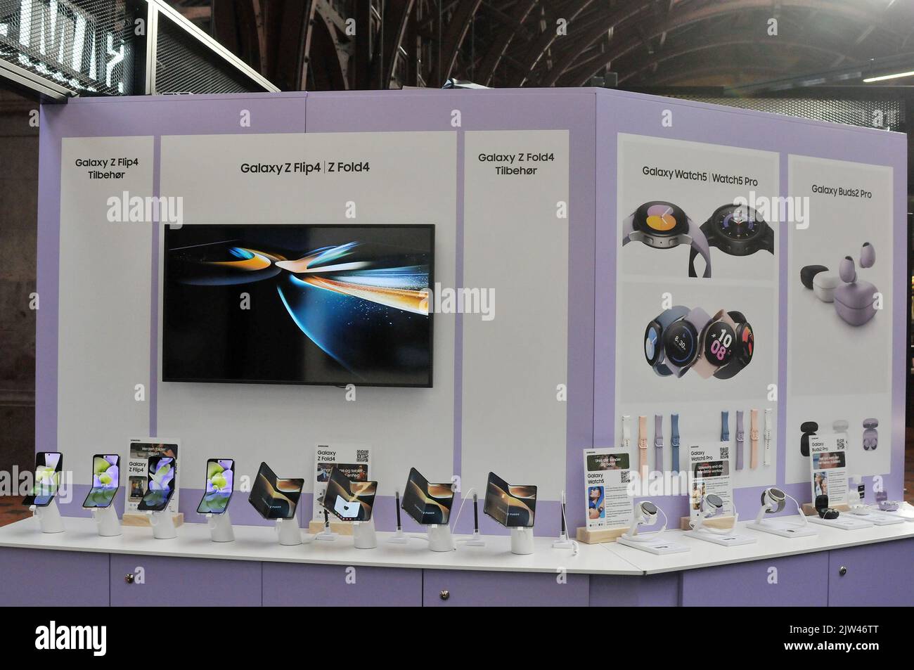 Copenhague /Danemark/03 septembre 2022/ les nouveaux produits Samsung sont présentés aux produits samsung de prome à Copenhague. (Photo..Francis Joseph Dean/Dean Pictures. Banque D'Images